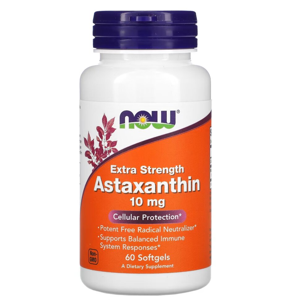 Now Astaxanthin 10 Mg, 60 капс. 