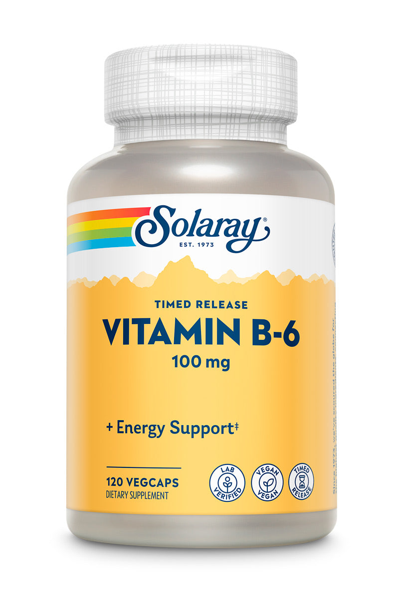 Solaray Vitamin B6 Time-Release 100mg, 120 капс. 