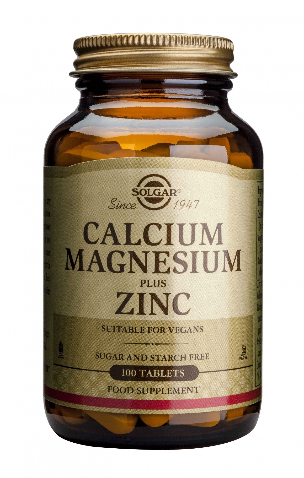 Solgar Calcium Magnesium Plus Zinc, 100 таб. 