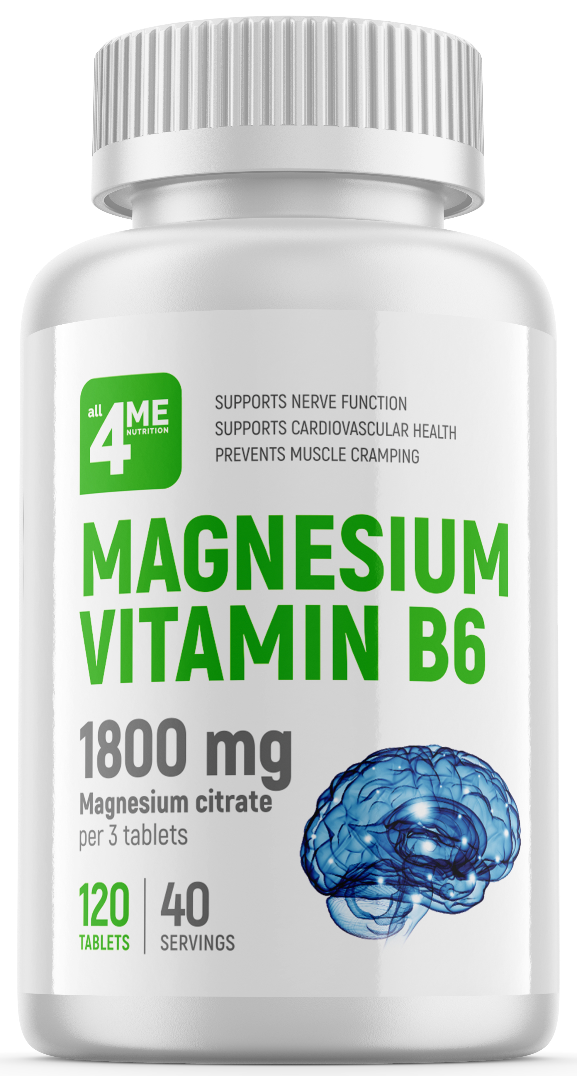 4Me Nutrition Magnesium Vitamin B6, 120 таб. 