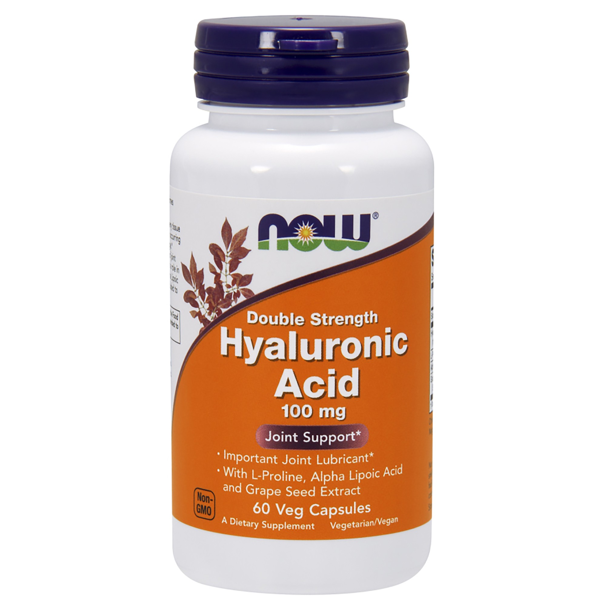 NOW Hyaluronic Acid 100 mg, 60 капс. 