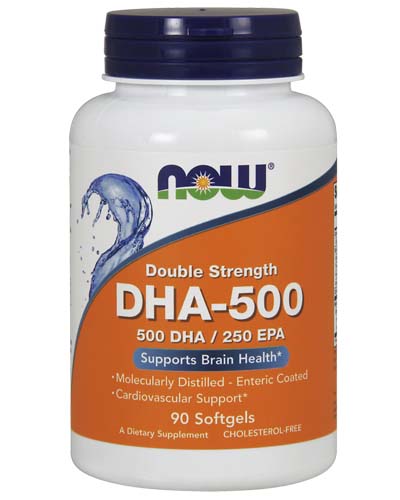 NOW DHA 500 mg, 90 капс. 