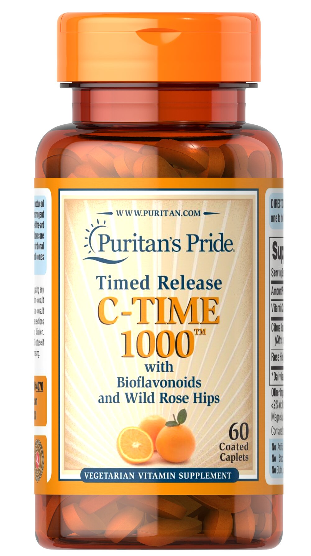 Puritans Pride Vitamin C-1000 мг with Rose Hips Timed Release 60 капс.