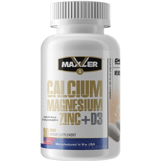 Maxler Calcium Magnesium Zinc + D3, 90 таб. 