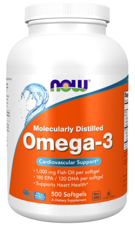 NOW NOW Omega-3 1000 mg, 500 капс. 