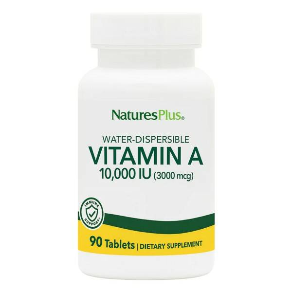 Nature's Plus Vitamin A 10,000 IU Water-Dispersible, 90 таб. 