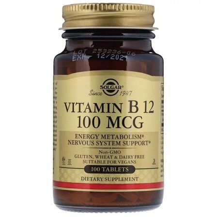 Solgar Vitamin B12 100 Mcg, 100 таб.