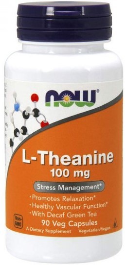 NOW L-Theanine 100 мг, 90 капс. 