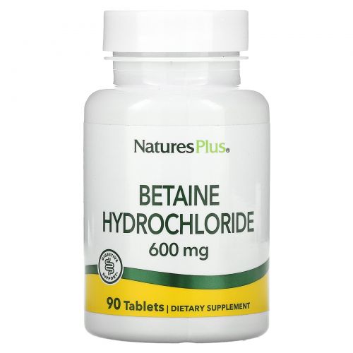 Nature's Plus Nature's Plus Betaine Hydrochloride 600 mg, 90 таб. 