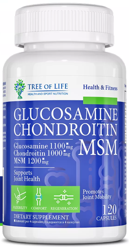 Tree of Life Glucosamine & Chondroitin+MSM, 120 таб. 