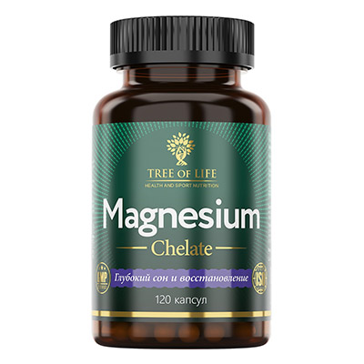 Tree of Life Magnesium Chelate + В6, 120 капс. 