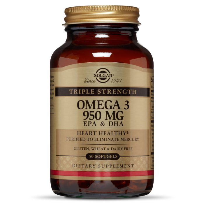 Solgar Solgar Triple Strength Omega-3 950 mg EPA & DHA Softgels, 50 капс. 