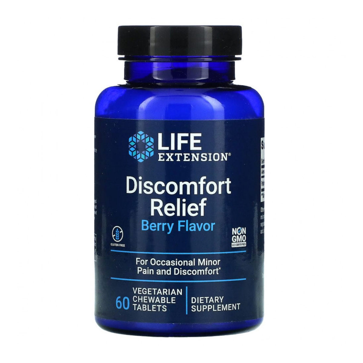 Life Extension Discomfort Relief  (Berry Flavor), 60 таб. 