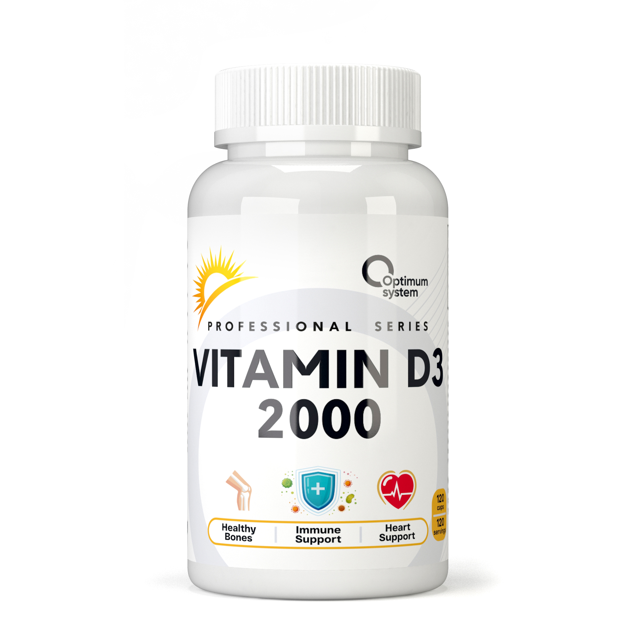 Optimum System Vitamin D-3 2000, 240 капс. 