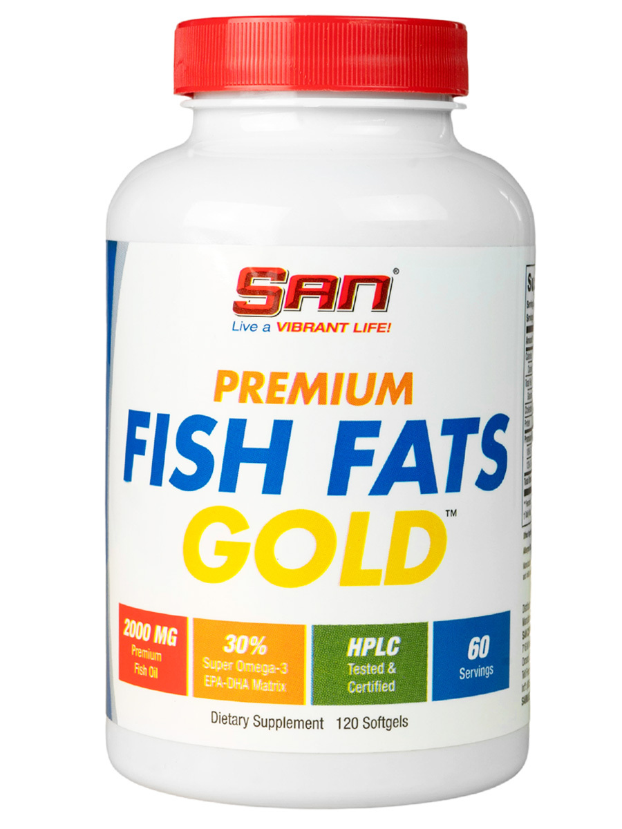 SAN Nutrition Premium Fish Fats Gold, 120 капс. Омега 3