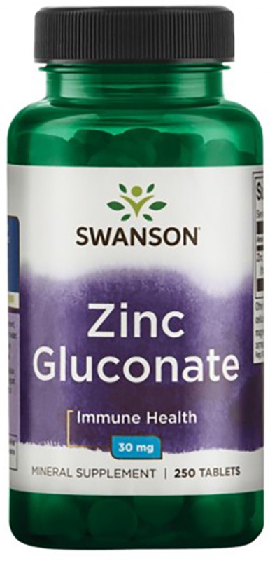 Swanson Zinc Gluconate 30 mg, 250 таб.