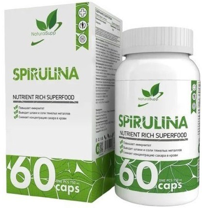 NaturalSupp Spirulina, 60 капс.