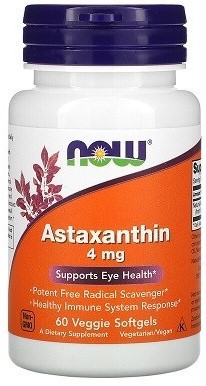 NOW Astaxanthin 4 mg, 60 капс. 