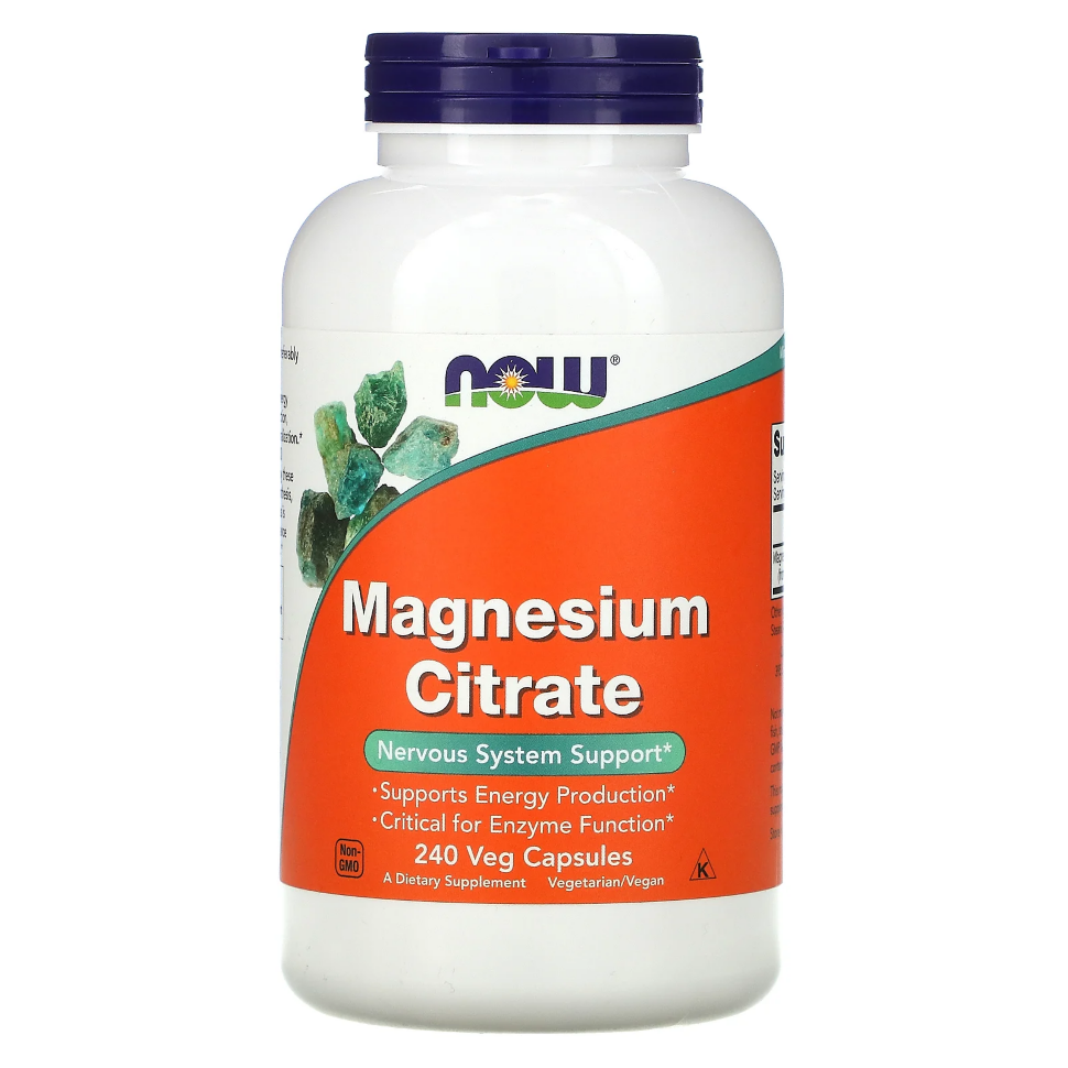 Now Magnesium Citrate, 240 капс. 
