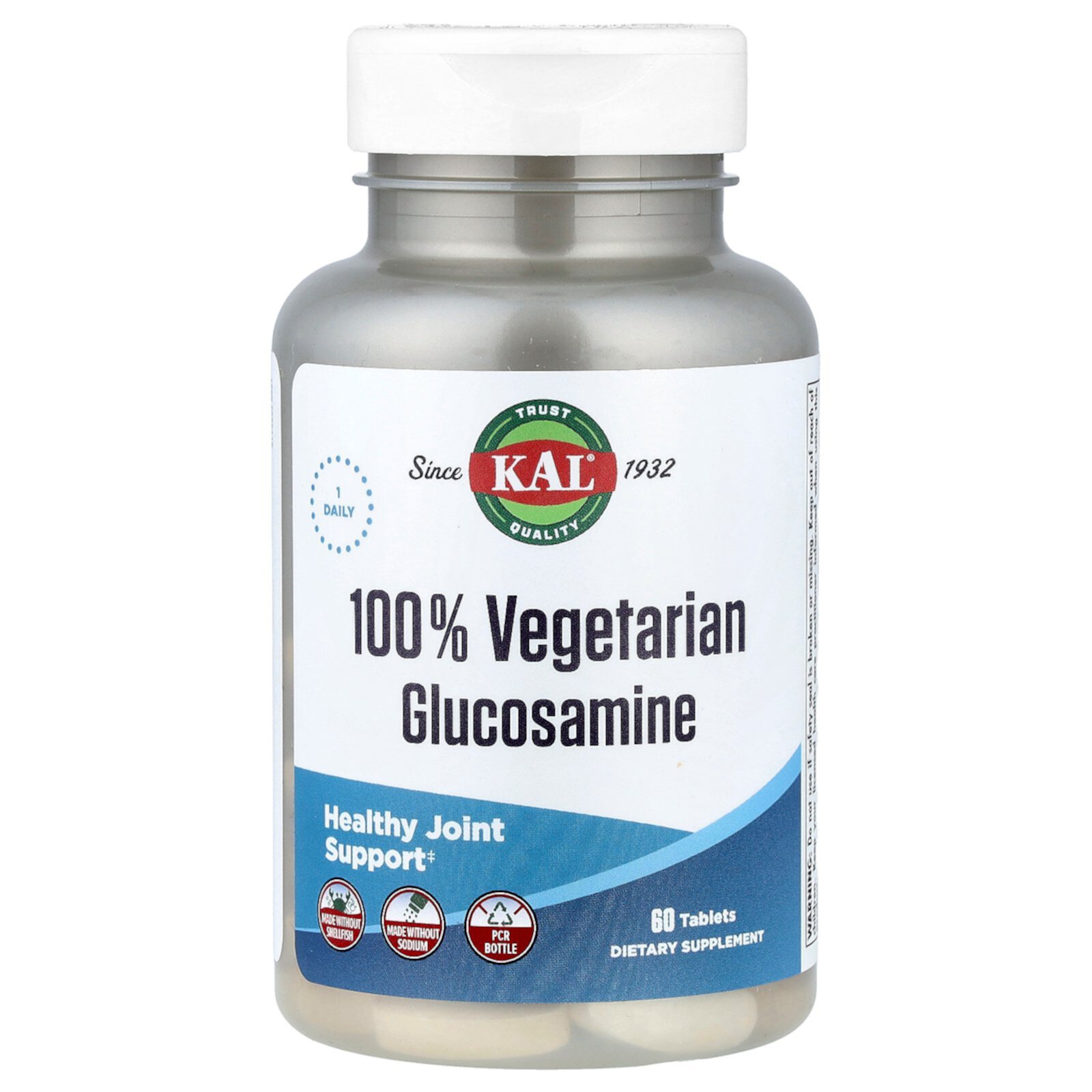 Kal Vegetarian Glucosamine 1000 мг, 60 таб. 