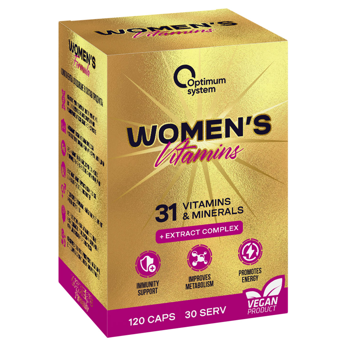 Optimum System Gold Series Women's Vitamins Forte, 120 капс. 