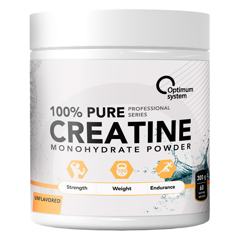 Optimum System 100% Pure Creatine Monohydrate без вкуса, 300 г 