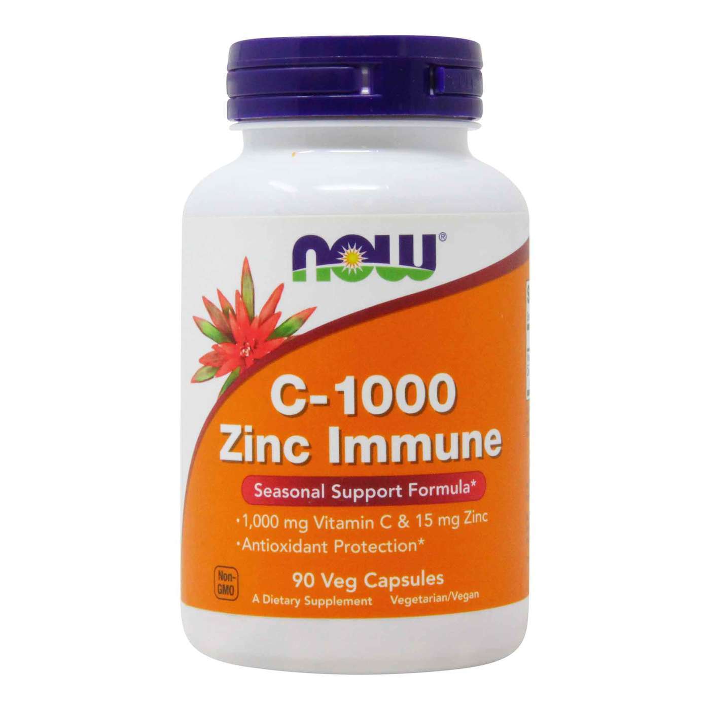 NOW Vitamin C-1000 Zinc Immune, 90 капс.