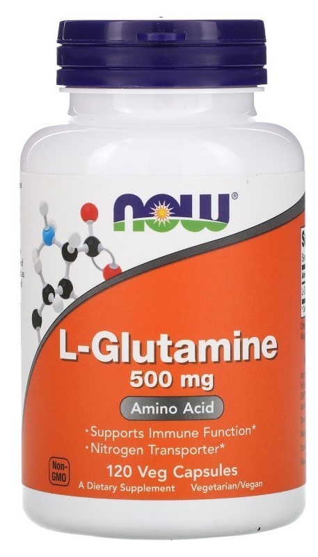 NOW NOW L-Glutamine 500 mg, 120 капс. 