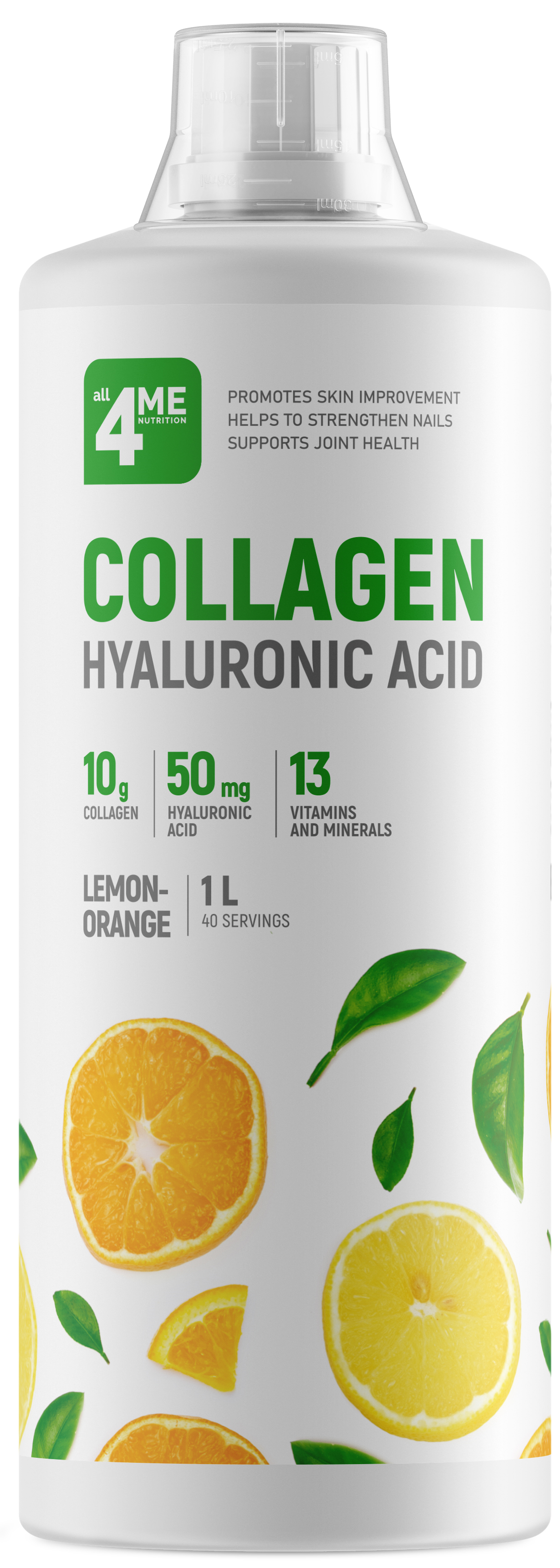 4Me Nutrition Collagen+Hyaluronic acid, 1000 мл 