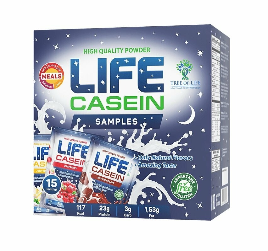 Tree of Life LIFE Casein Samples Box, 15 порций по 30 г 