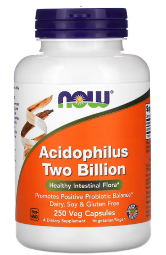 NOW Acidophilus 2 Billion, 250 капс. 