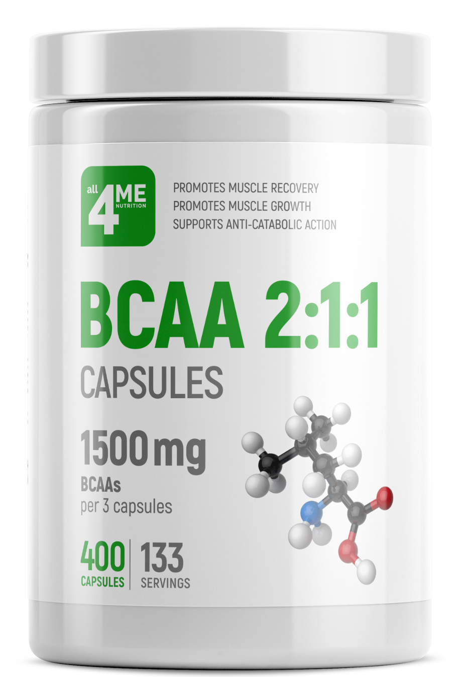 4Me Nutrition BCAA 2:1:1, 400 капс. 