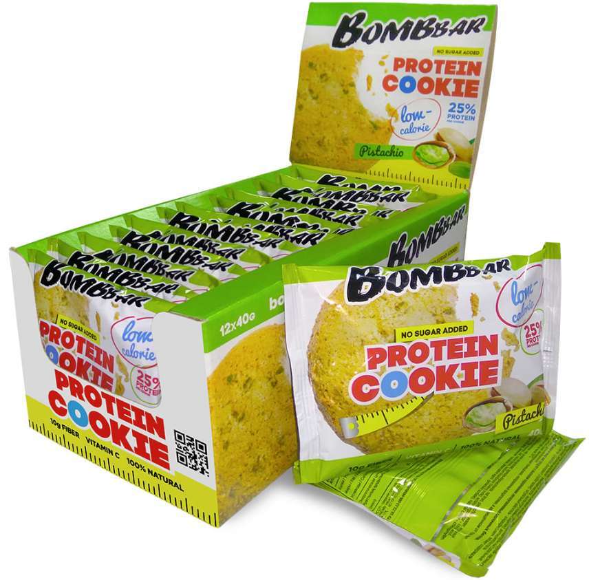 Bombbar BombBar печенье низкокалорийное протеиновое, 40 г Протеиновое печенье
