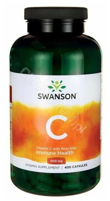Swanson Vitamin C with Rose Hips 500 mg, 400 капс. 