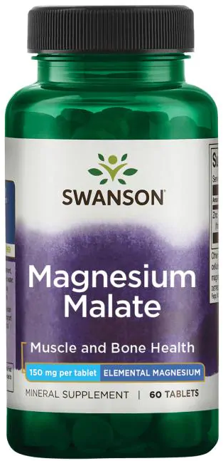 Swanson Magnesium Malate 150 mg, 60 таб. 