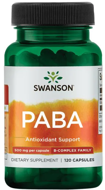 Swanson  PABA 500 mg, 120 капс.