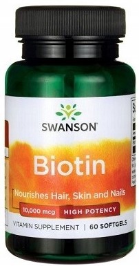 Swanson  Biotin-Hi Protency 10 000 mcg, 60 капс. 