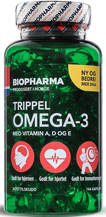 Biopharma Trippel Omega-3, 144 капс.
