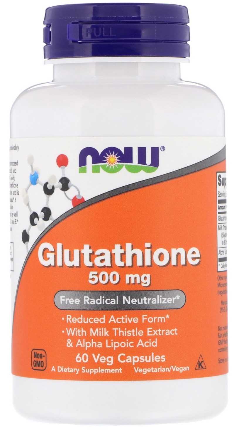 NOW Now Glutathione 250 mg, 60 капс. 
