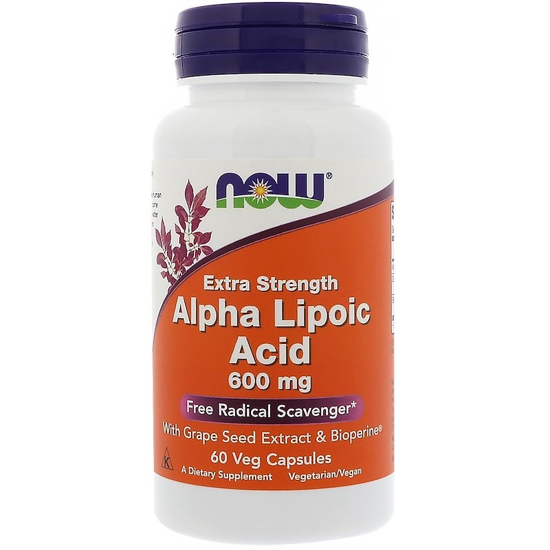 NOW Alpha Lipoic Acid 600 мг, 60 капс. 