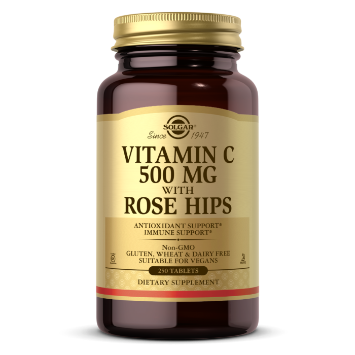 Solgar Vitamin C 500 mg With Rose Hips, 250 таб. 