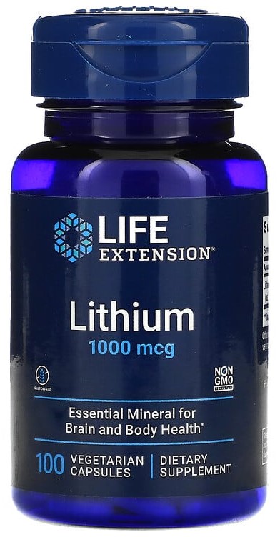 Life Extension Lithium 1000 mcg, 100 капс. 