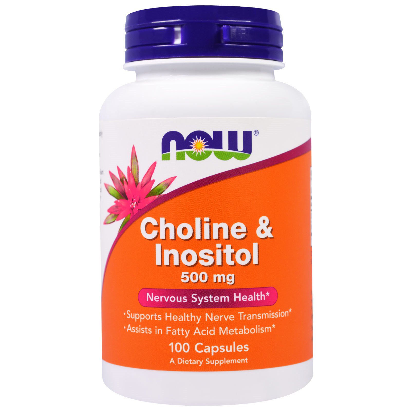 NOW NOW Choline & Inositol, 100 капс. 