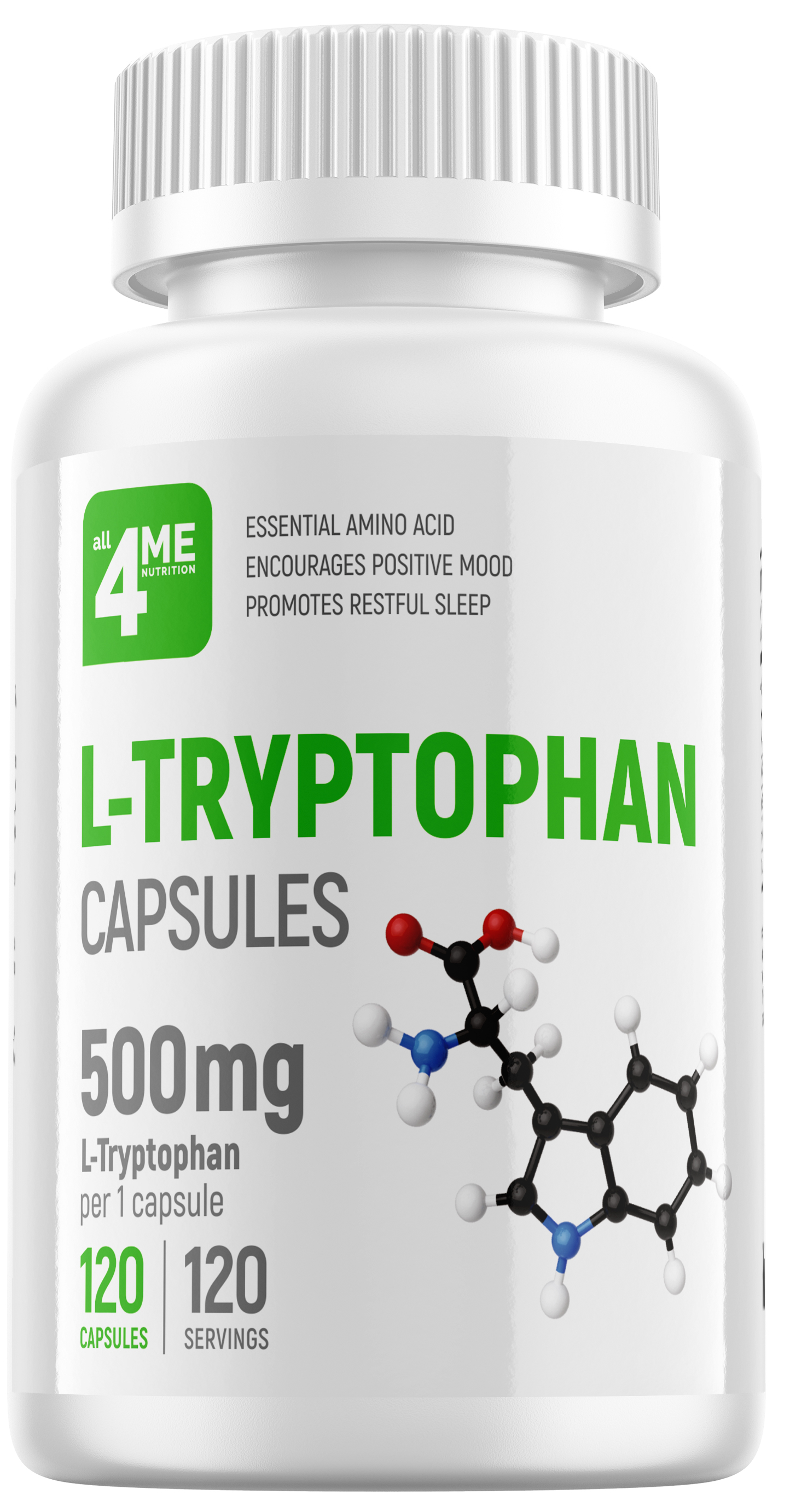 4Me Nutrition L-Tryptophan 500 mg, 120 капс. 