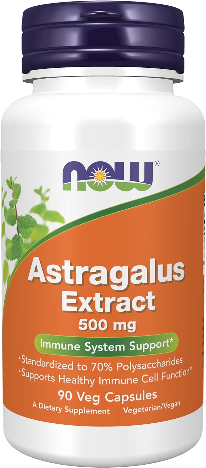 NOW Astragalus 70% Extract 500 mg, 90 капс. 