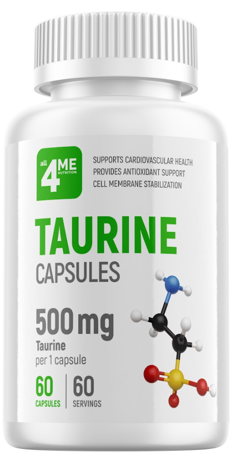 4Me Nutrition Taurine 500 mg, 60 капс. 