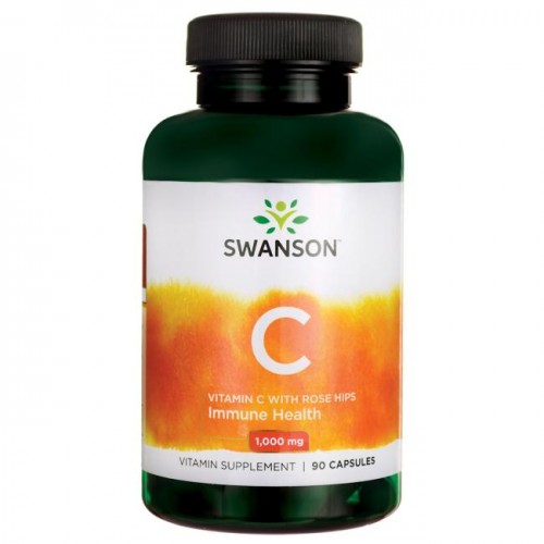 Swanson Vitamin C with Rose Hips 1000 mg, 90 капс. 