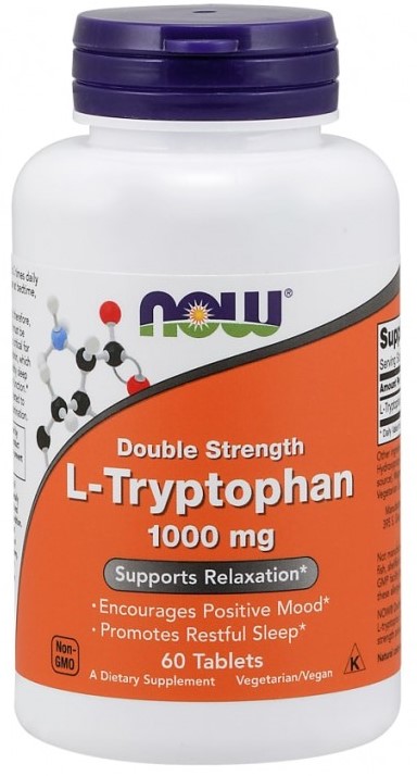 NOW Now L-Tryptophan 1000 mg, 60 таб. 