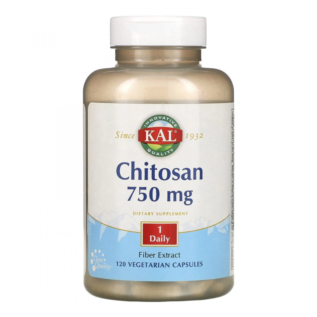 KAL Chitosan (Хитозан) 750mg, 120 капс. 