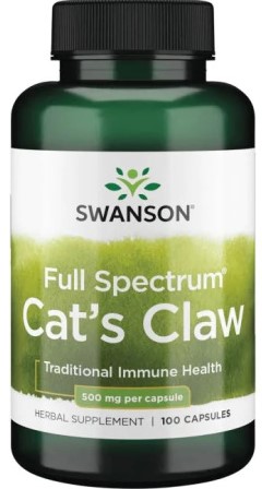 Swanson SWANSON Full Spectrum Cats Claw 500 mg, 100 капс. 